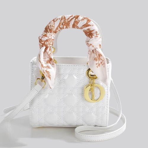 高級質感手提戴妃包（米白色）N348001384