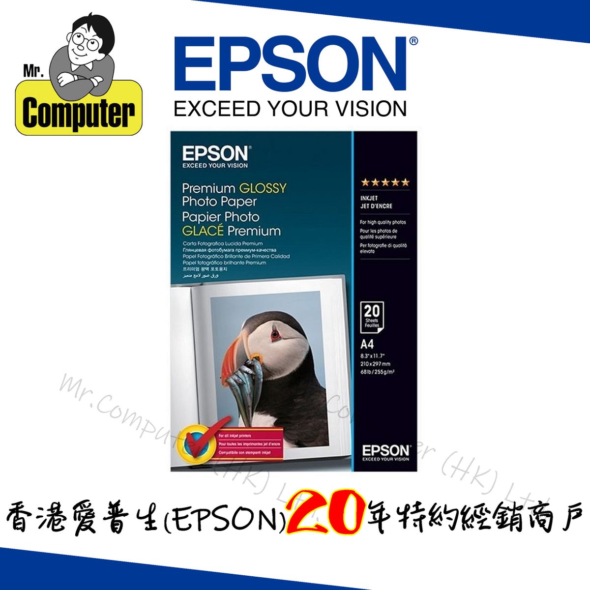EPSON | Premium Glossy Photo Paper 優質光澤相紙 (A4) C13S041287 | HKTVmall 香港 ...