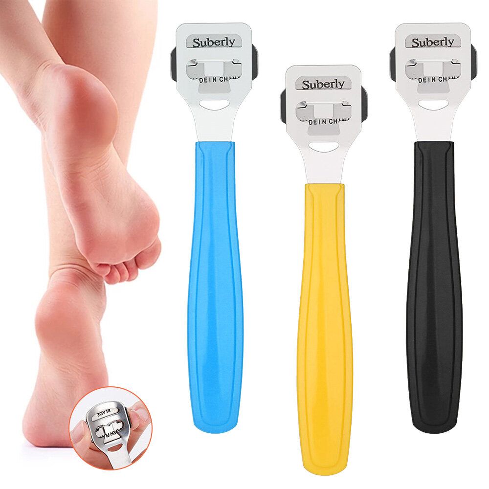 Blue Pedicure Stone Scraping Knife Exfoliating Calluses Pedicure Knife Set Rubbing Heel and Foot