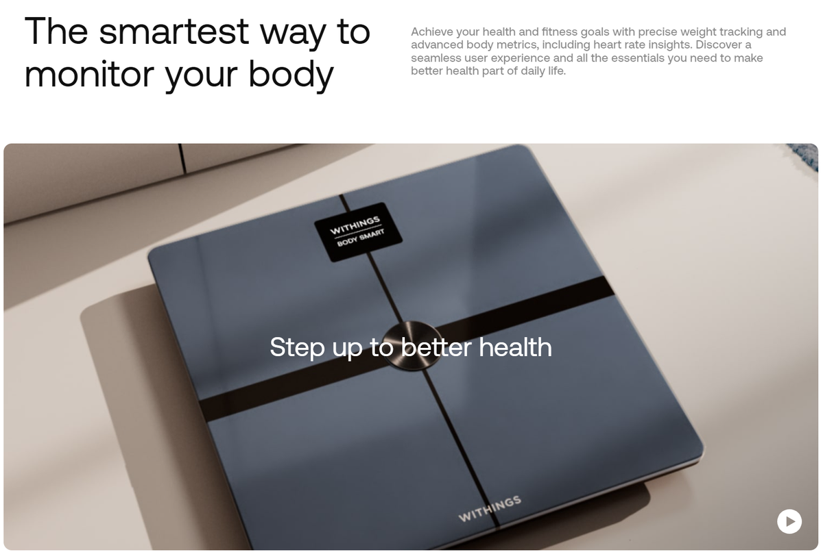  WITHINGS Body Comp - Scale for Body Weight and Complete Body  Analysis, Wi-Fi & Bluetooth, Baby Digital Scale, Accurate Visceral Fat,  Heart Health, Scales Compatible with Apple, FSA/HSA : Health 