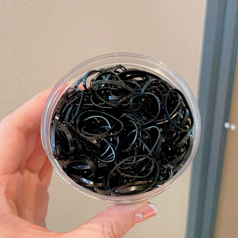 兒童一次性橡皮筋頭繩 頭飾/髮飾(1-黑色300根灌裝)