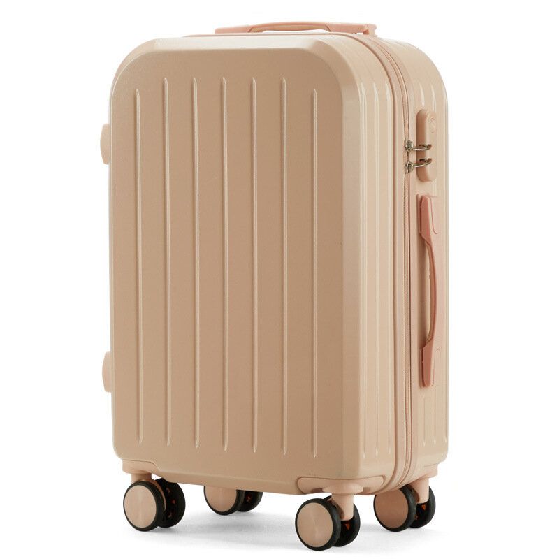 (22-inch cherry blossom powder-small fresh zipper model) Wanxiang wheel password luggage