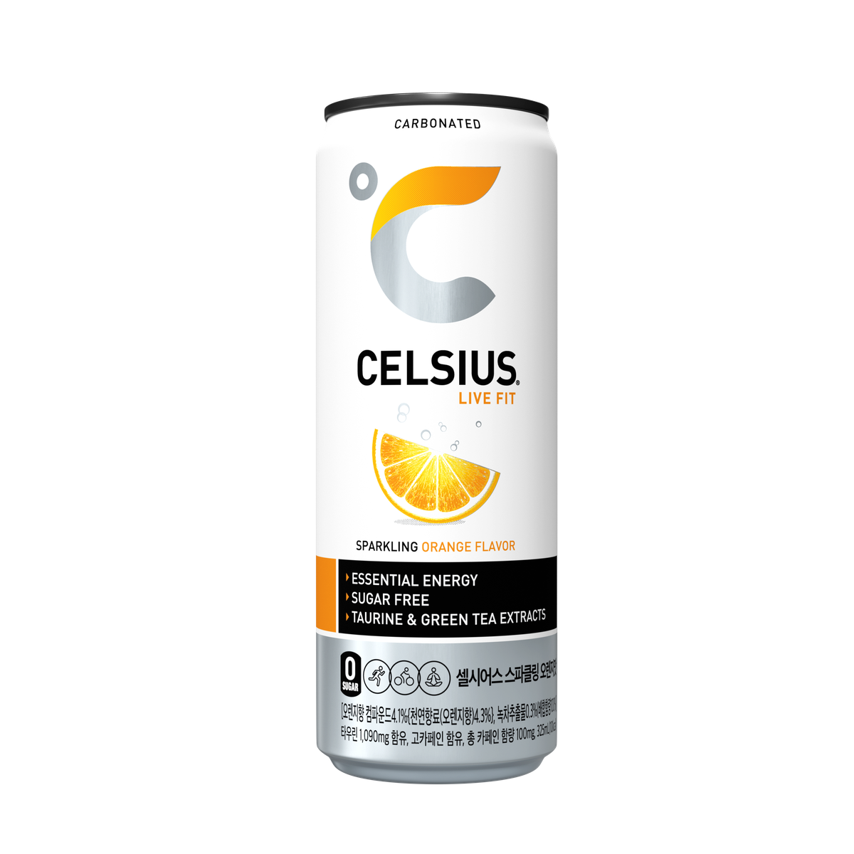 CELSIUS 健康能量飲品 橙有氣口味  0889392478310