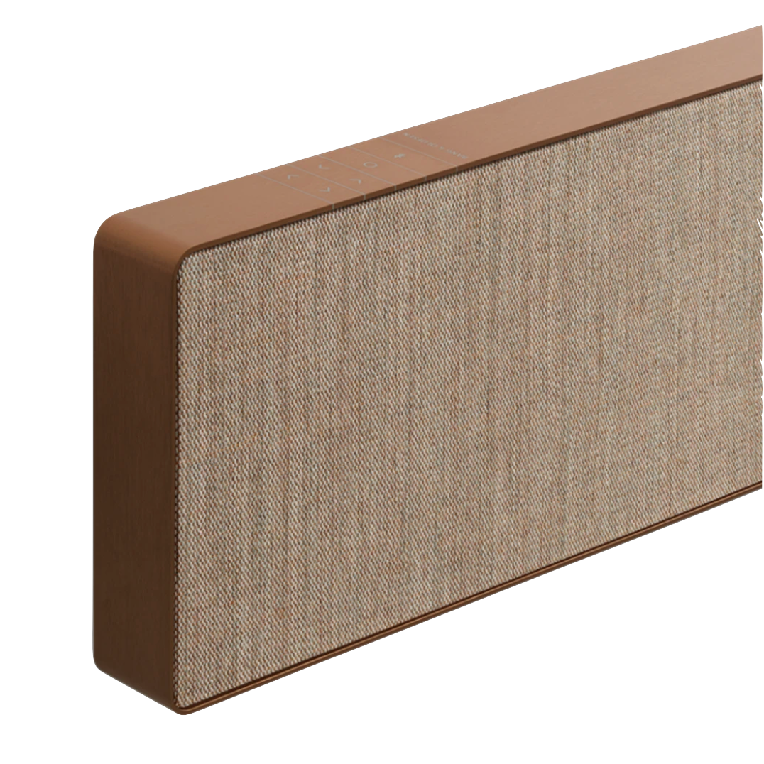 BO | BEOSOUND STAGE Sound Bar｜Bluetooth Speaker｜Dolby Atmos｜Wi-Fi｜AirPlay｜Chromecast｜Spotify｜Bronze  Tone | Color : brown wood grain | HKTVmall The Largest HK Shopping Platform