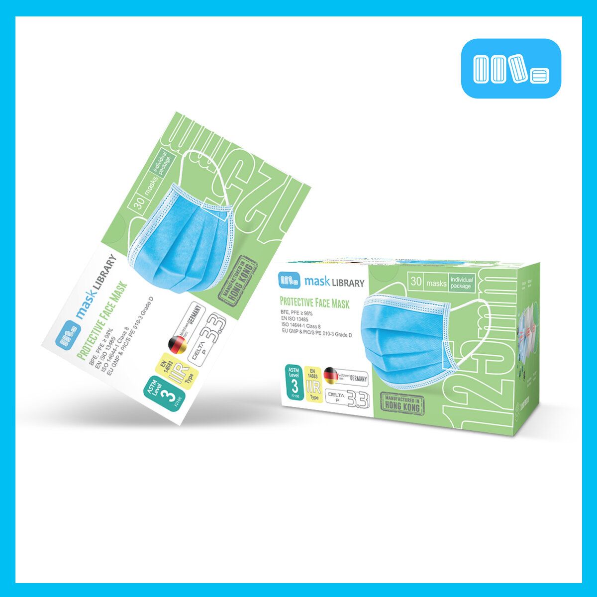 mask LIBRARY | Twins Box Set Toddle Protective Face Mask (30pieces/ box ...