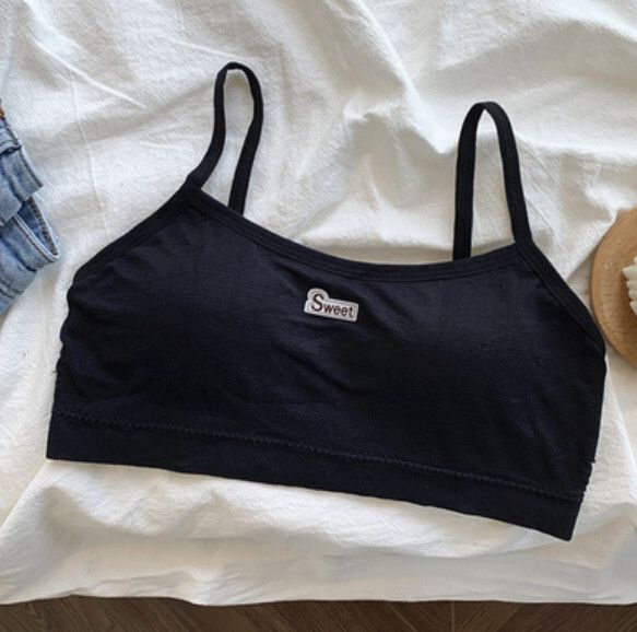 細肩帶輕薄胸圍內衣（黑色）【均碼】#F148048897