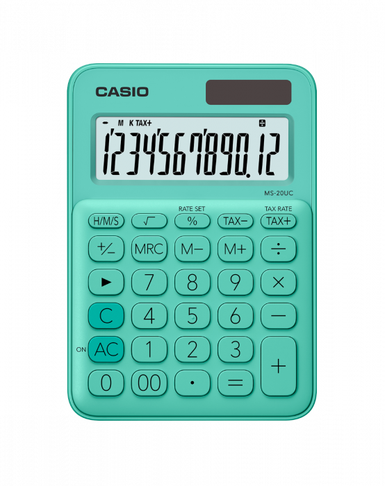 Mini Desk Type 12 digits Calculator (Green) (MS-20UC-GN)