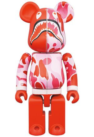 MEDICOM TOY | BE@RBRICK BEARBRICK BAPE® ABC CAMO SHARK PINK + BLUE