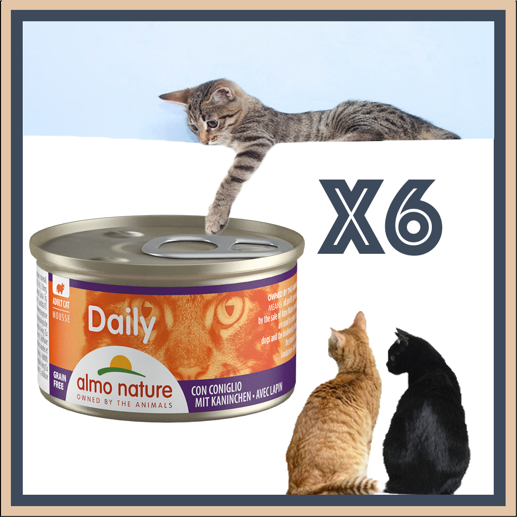 (6 cans) Grain Free Daily Mousse Cat Canned - Rabbit (85g) 157