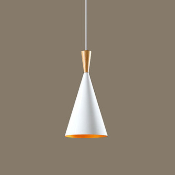北歐個性創意吊燈（白色加木A款）#M281_016_023