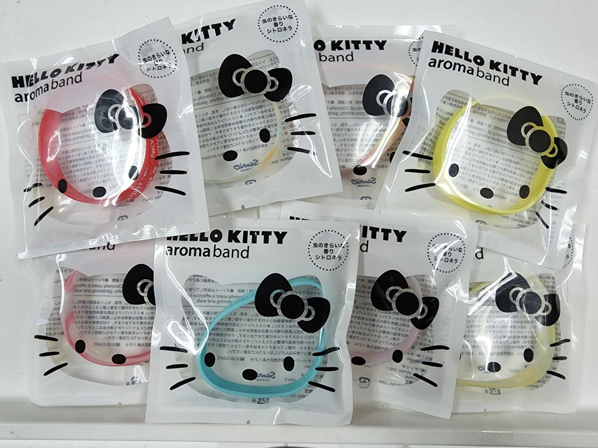 Random Colour X1pc Japan Hello Kitty Aroma Band/Wrist Band Citronella Oil Anti-Mosquitoes & Insects