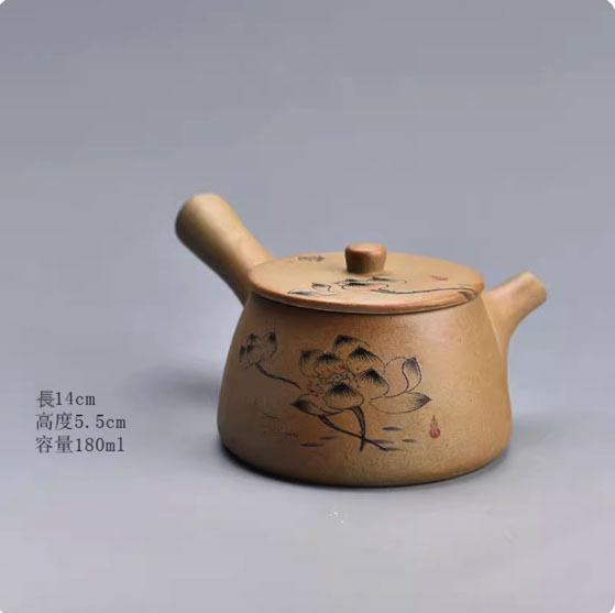 陶瓷泡茶壺(粗陶清韻側把壺)#M74064182