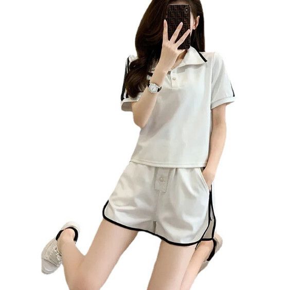 跑步運動服套裝【白色】 (尺碼：M-2XL碼) (下單後聯繫客服確認發貨尺碼)#F158027271