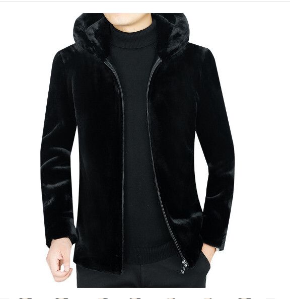 皮草休閒外套【M-4XL】【801金貂絨連帽】 (下單後聯絡客服確認發貨尺碼) #H246018313