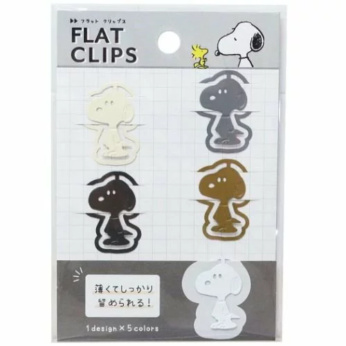 Peanuts Snoopy clip flat clip paper clip Japan Index Clip note book documentary Parallel Import