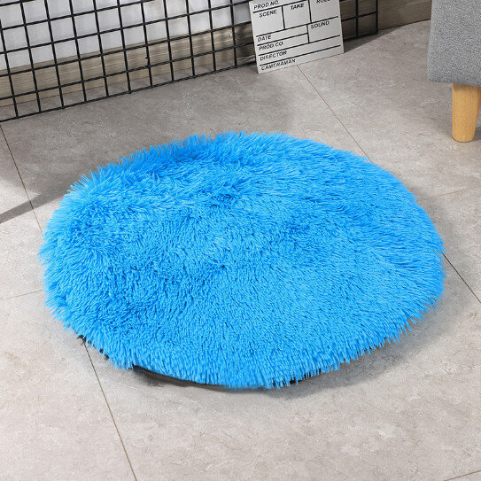 寵物保暖墊貓窩狗窩寵物墊(藍色 直徑100cm)