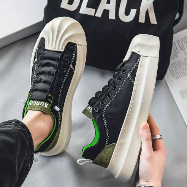 休閒板鞋【黑色【休閒款】尺碼【39碼-44碼】【下單後聯絡客服確認發貨尺碼】#F004008676