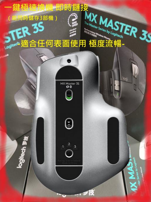 Logitech Master Series MX Master 3S Performance Wireless Mouse, Black 