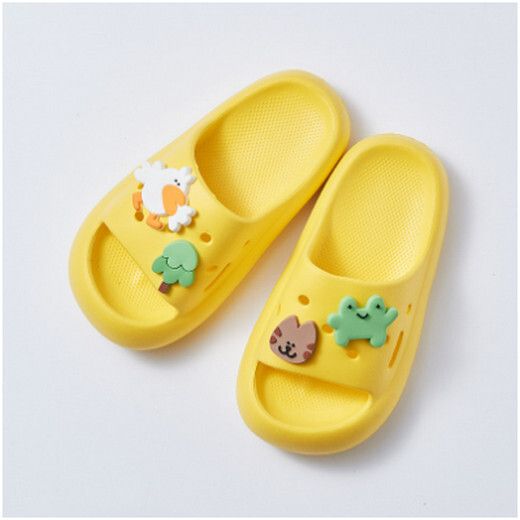 "軟底中小童拖鞋（2609-13-黃色  尺碼：24/25-34/35）(下單後聯絡客服確認發貨尺碼)#F175008035 "