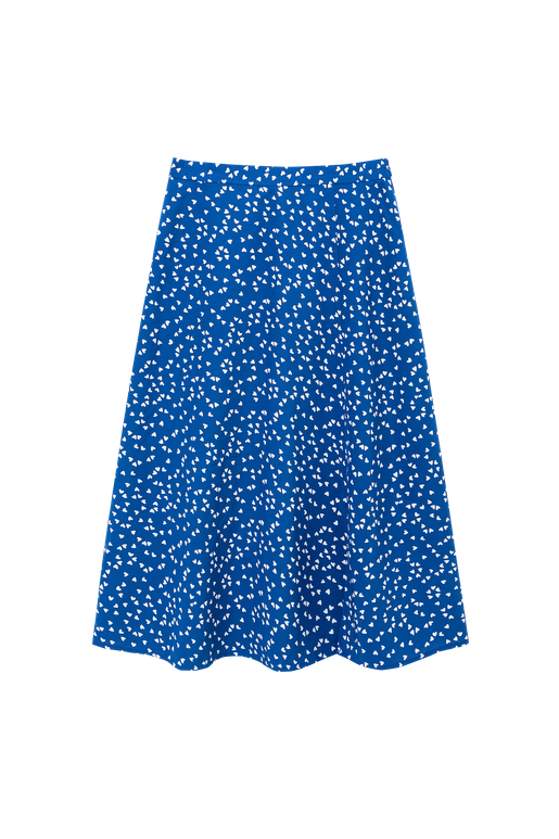 LOUNGE PINK Heart print midi skirt Color Midnight Blue