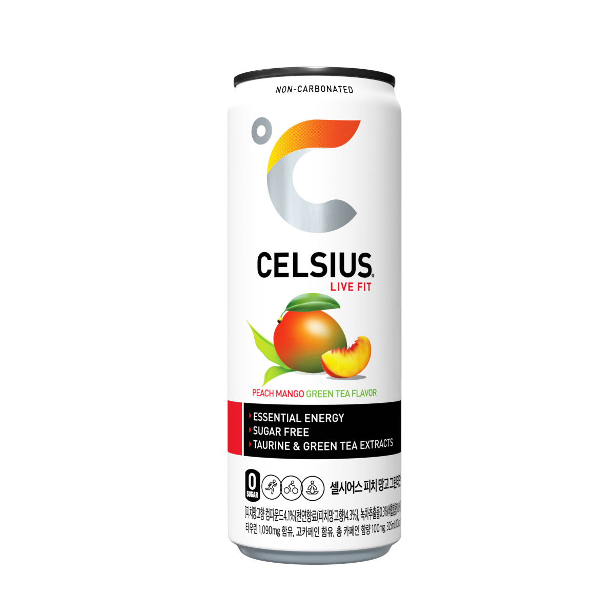 CELSIUS 健康能量飲品 蜜桃芒果綠茶口味  4891133356029