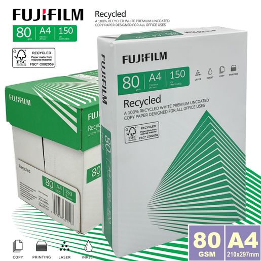 富士 箱裝 80克a4 Fujifilm 100 再造白影印紙 2 500張 5包a4紙 Hktvmall 香港最大網購平台