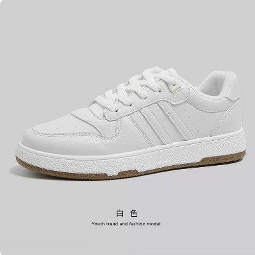 平底百搭休閑鞋（白色 加絨   尺碼：35-40）(下單後聯絡客服確認發貨尺碼)#F091019136