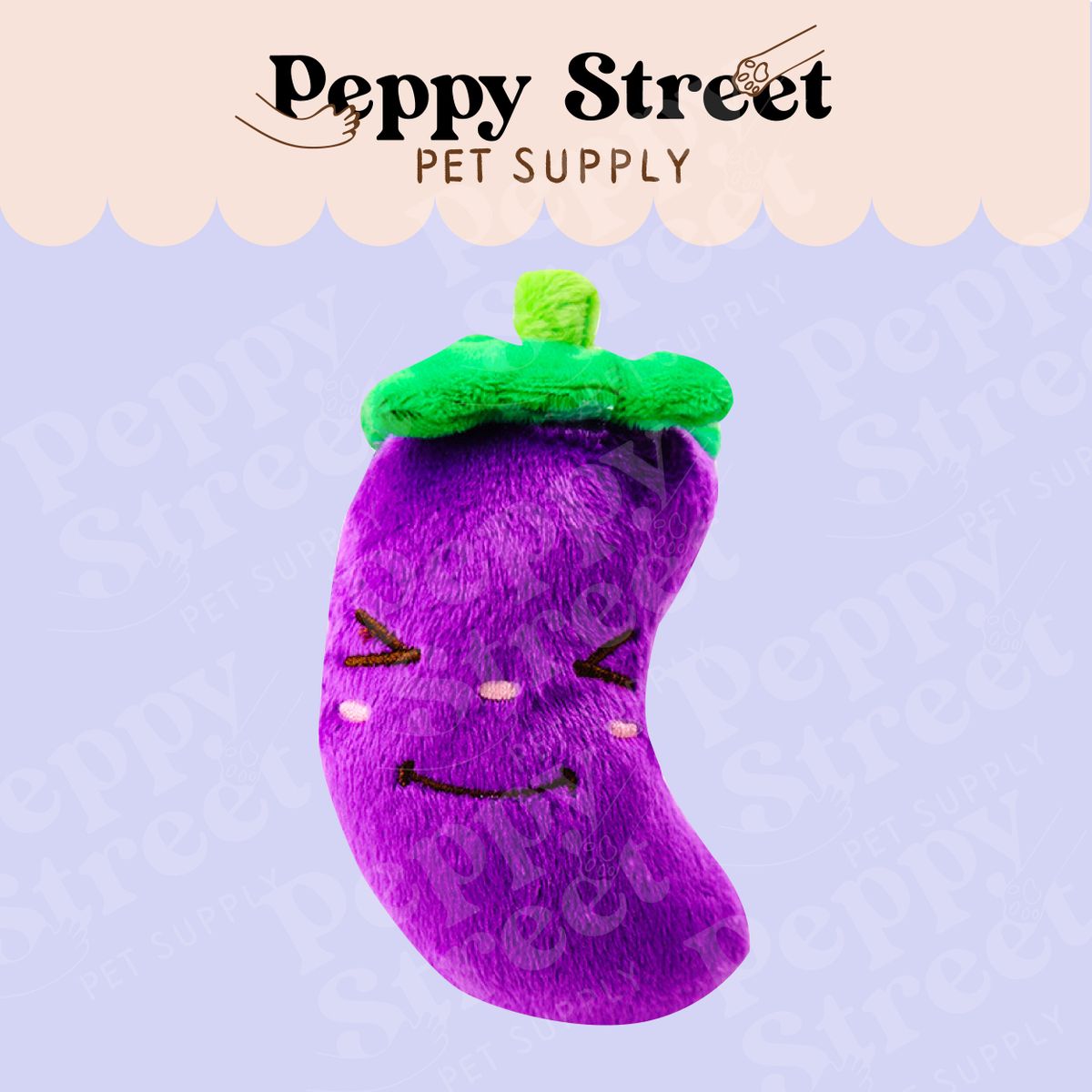 Peppy Street Dog Plush Toy- Eggplant, Durable Photo Interactive Props [D02]