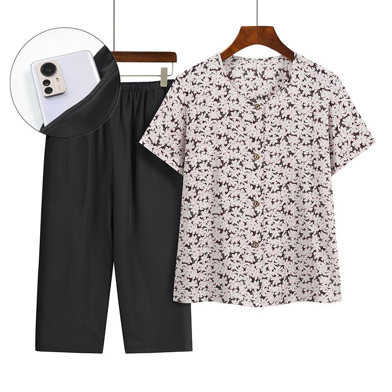 老年人短袖套裝( XL-4XL碼 3號色）【下單後請聯絡客服確認發貨尺碼】F001099303