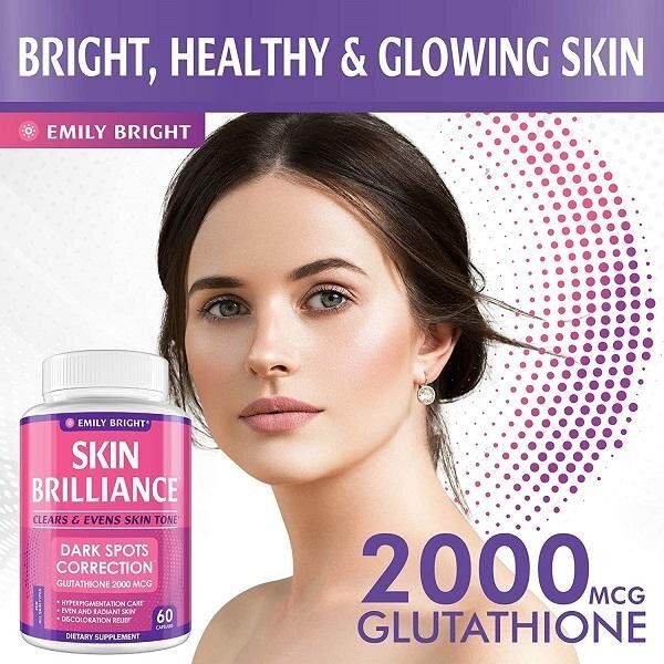 EMILY BRIGHT Skin Brilliance Whitening Glutathione 2000mg 60