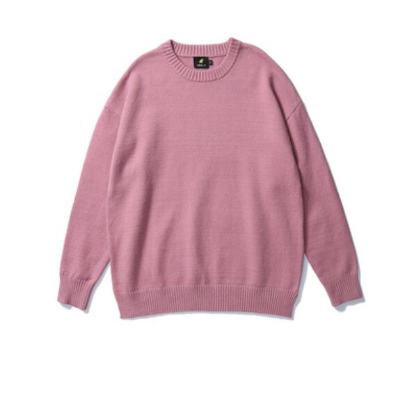 簡約純色圓領針織衫（豆沙粉）【M-2XL碼】【下單後聯絡客服確認發貨尺碼】#F148044981