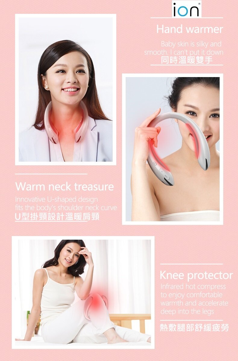 Electric Neck Heater Cordless Personal Neck Massager Heating Pad 8000mAh  USB Rechargeable Neck Warmer with 3