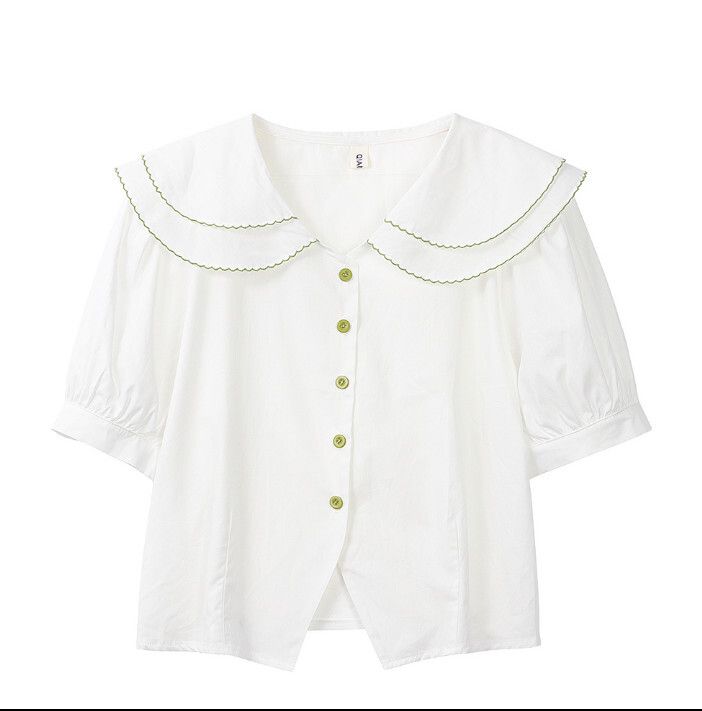 短袖襯衫（白色 S-XL碼）(下單後聯絡客服確認發貨尺碼)#F111048526