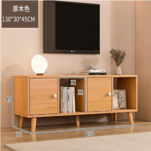 極簡電視機收納櫃（兩門帶腿原木色-138*30*45）#H51_048_060