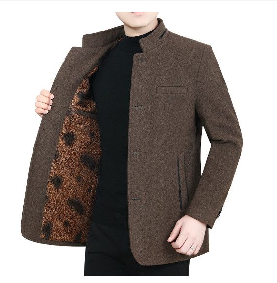 休閒加絨夾克上衣外套【M-3XL】【咖啡】 (下單後聯絡客服確認發貨尺碼) #H246018240