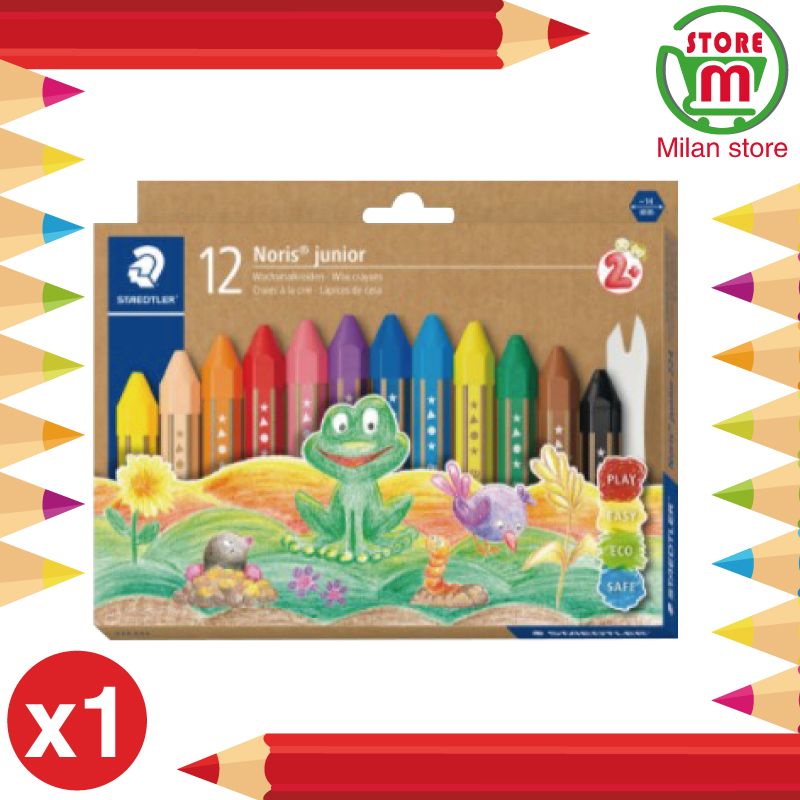 Noris junior 12-Colour Wax Crayons 224C12