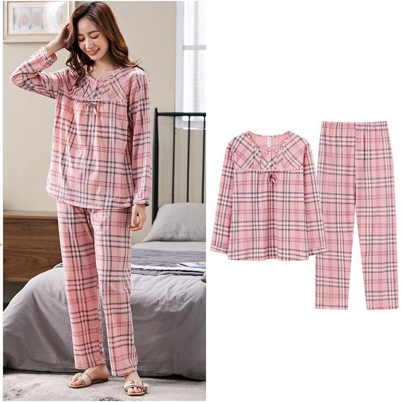 長袖睡衣套裝【M-XXXL碼 粉色-MT2160】【下單后聯絡客服確認發貨尺碼 】 