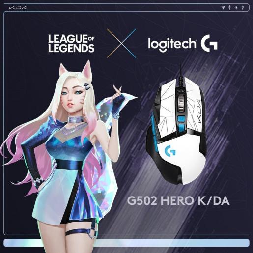 Logitech G502 Hero K/da KDA League of Legends Mouse 25k Sensor 11 Buttons  for sale online