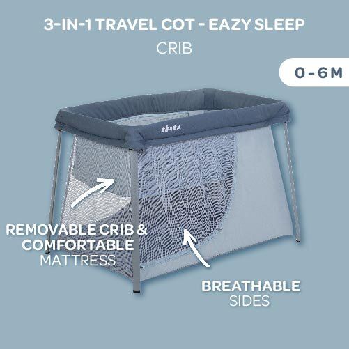 BEABA 3 in 1 Eazy Sleep Travel Cot Bed Playground with Carry Bag portable and foldable baby bed HKTVmall The Largest HK Shopping Platform