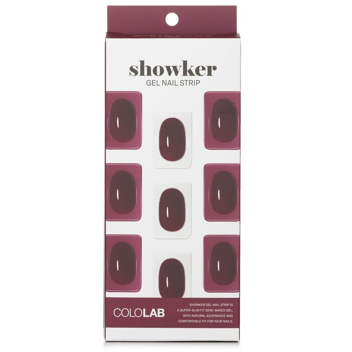 Showker Gel Nail Strip # CSF512 Better Deep Red 1pcs - [Parallel Import Product]
