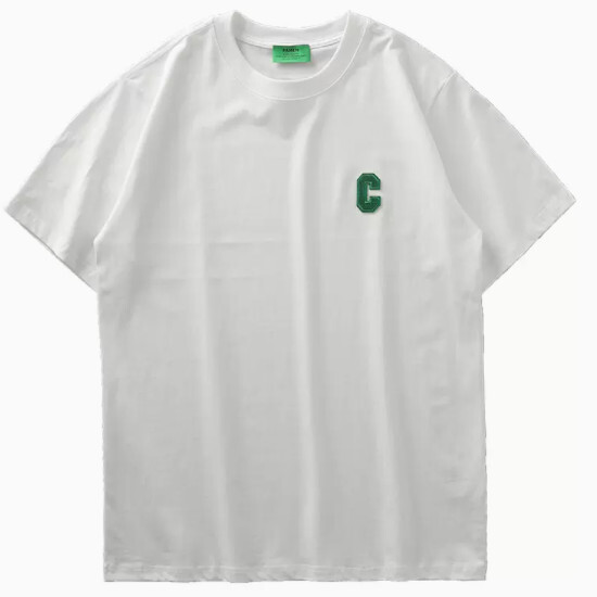 寬鬆休閑短袖T恤（XL 白色）#F270010509