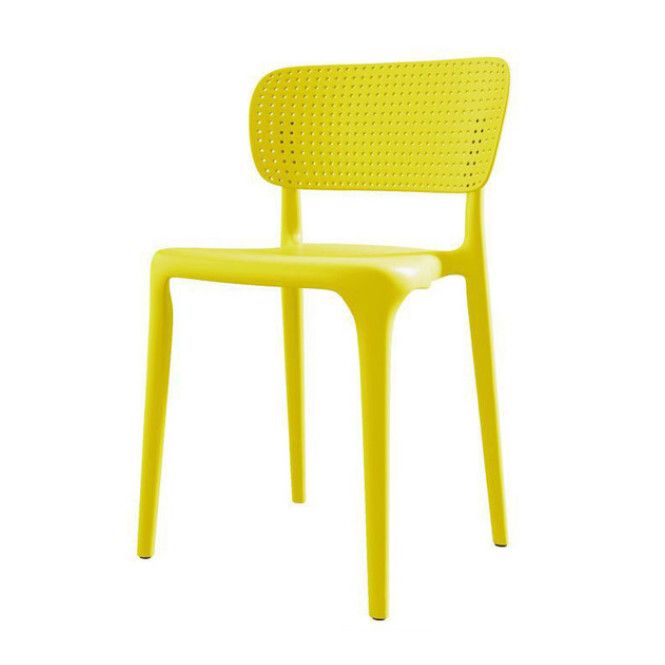 餐椅塑膠椅子簡單現代款自由舒適椅(黃色) #H099023268