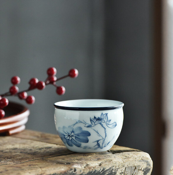 手繪青花瓷茶杯（款式九）#N148_035_100