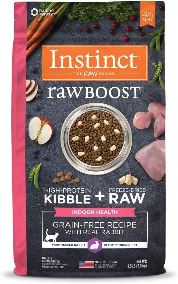 Instinct - Raw Boost Grain-Free Indoor Health Rabbit Dry Cat Food 4.5lb Exp.Date Jun/2027