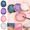 Pink Resin Painting Gel Palette Nail Art Polish Agate Mix Stirring Plate