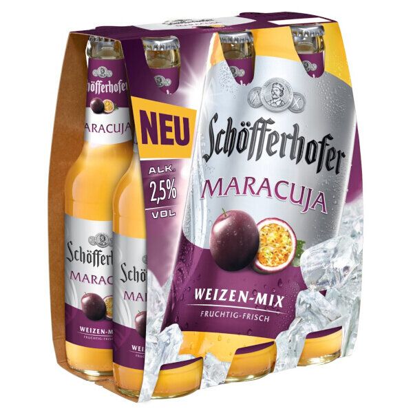 Scofferhofer Passion Fruit Wheat Beer - 330ml x 6 (Parallel Import) (Best Before Date: 31/03/2026)