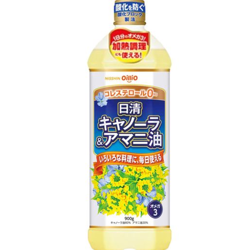 日清| NISSHIN 零膽固醇omega 3 菜籽(芥花) & 亞麻籽混合油900g