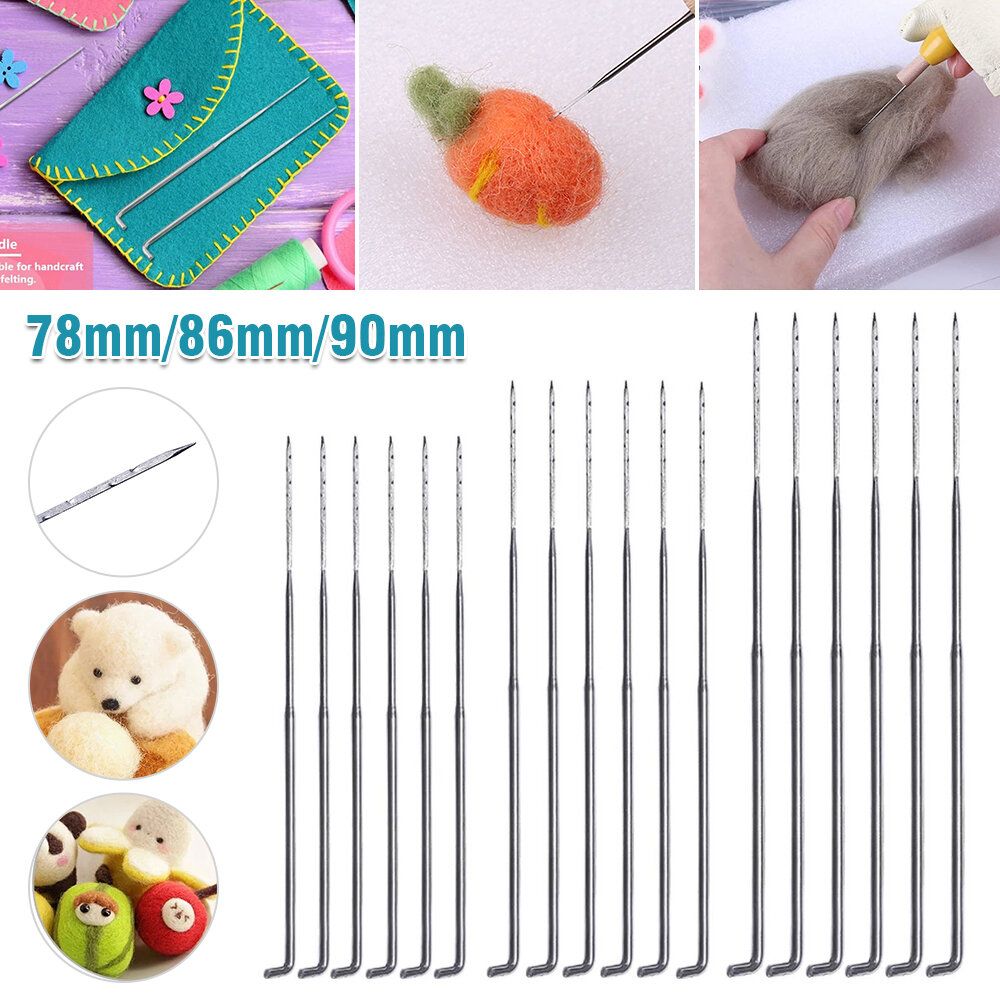 10pcs Large 9.1cm handmade diy wool felt ultra-fine poking needle non-woven needle 