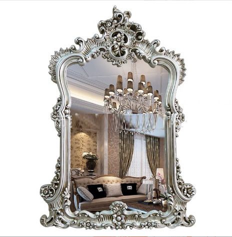 浴室鏡 穿衣鏡半身鏡（仿古銀)(尺寸：97*141CM）