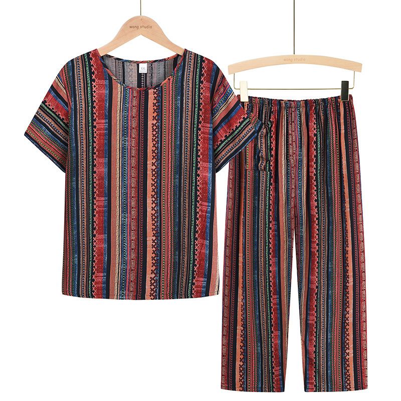老年人短袖套裝( XL-3XL碼 21號色）【下單後請聯絡客服確認發貨尺碼】F001099188